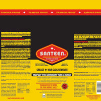Santeen Grease, Hair Clog Remover (6pk of Quart Bottles)