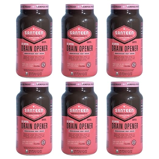 Santeen Crystal Lye Drain Opener ( 6 1LB Bottles)
