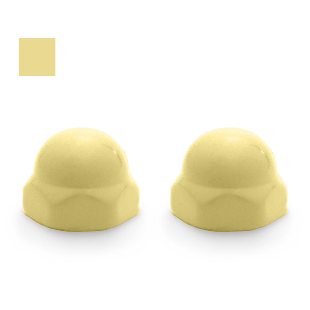 American Standard Replacement Hex Ceramic Toilet Bolt Caps - Set of 2 - MANCHU YELLOW