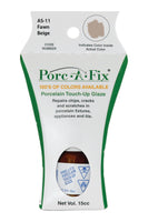 
                Porc-A-Fix offers a simple, affordable way to repair cracks, scratches and small chips in your porcelain bathroom & kitchen fixtures, appliances and tiles.  It can be used on ceramic, porcelain, cast iron, steel and much more. 
              