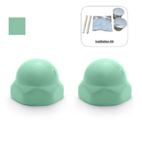 
                American Standard Replacement Ceramic Toilet Bolt Caps - Set of 2 - MING GREEN
              