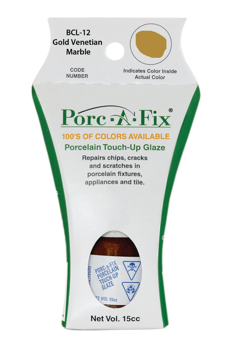 Porc-A-Fix offers a simple, affordable way to repair cracks, scratches and small chips in your porcelain bathroom & kitchen fixtures, appliances and tiles.  It can be used on ceramic, porcelain, cast iron, steel and much more. 
