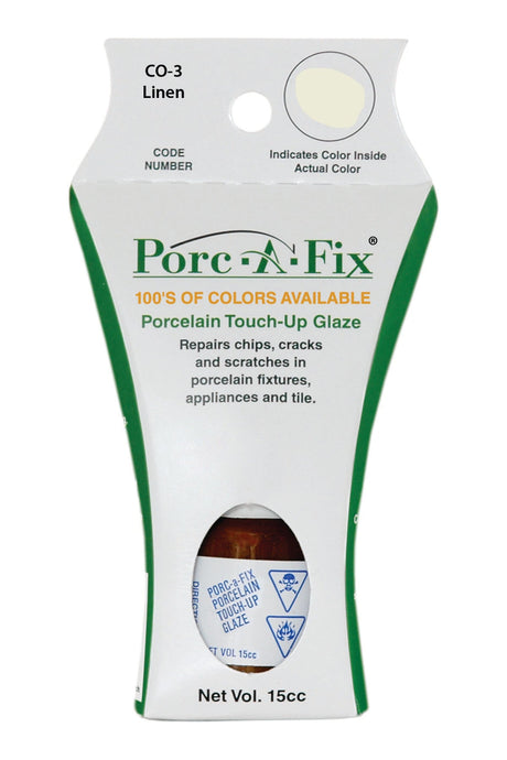 Porc-A-Fix offers a simple, affordable way to repair cracks, scratches and small chips in your porcelain bathroom & kitchen fixtures, appliances and tiles.  It can be used on ceramic, porcelain, cast iron, steel and much more. 