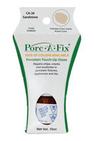 
                Porc-A-Fix offers a simple, affordable way to repair cracks, scratches and small chips in your porcelain bathroom & kitchen fixtures, appliances and tiles.  It can be used on ceramic, porcelain, cast iron, steel and much more. 
              