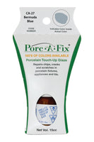 
                Porc-A-Fix offers a simple, affordable way to repair cracks, scratches and small chips in your porcelain bathroom & kitchen fixtures, appliances and tiles.  It can be used on ceramic, porcelain, cast iron, steel and much more. 
              