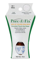 
                Porc-A-Fix offers a simple, affordable way to repair cracks, scratches and small chips in your porcelain bathroom & kitchen fixtures, appliances and tiles.  It can be used on ceramic, porcelain, cast iron, steel and much more. 
              