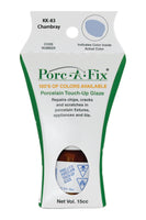 
                Porc-A-Fix offers a simple, affordable way to repair cracks, scratches and small chips in your porcelain bathroom & kitchen fixtures, appliances and tiles.  It can be used on ceramic, porcelain, cast iron, steel and much more. 
              