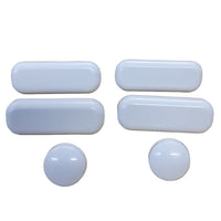 Kohler New Style Fleur Toilet Seat (4617, 85332) Bumper Kit 97393-0 WHITE (Pin to Pin 1-3/16")