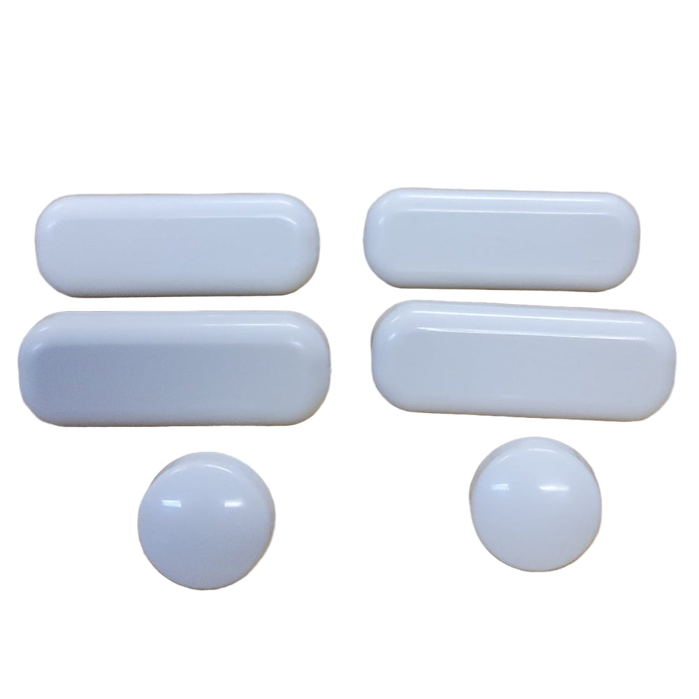 Kohler New Style Fleur Toilet Seat (4617, 85332) Bumper Kit 97393-0 WHITE (Pin to Pin 1-3/16