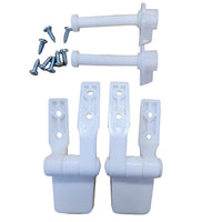 
                Kohler Pair of Replacement Hinges For Rochelle Wood Toilet Seat (1014072) - WHITE - DPF-Plumbing
              