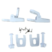 
                Pair of Replacement Hinges For A Wood Toilet Seat - WHITE - DPF-Plumbing
              