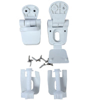 
                Pair of Replacement Hinges For A Wood Toilet Seat - WHITE
              