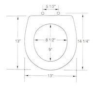 
                Marine & RV Toilet Seat WHITE
              