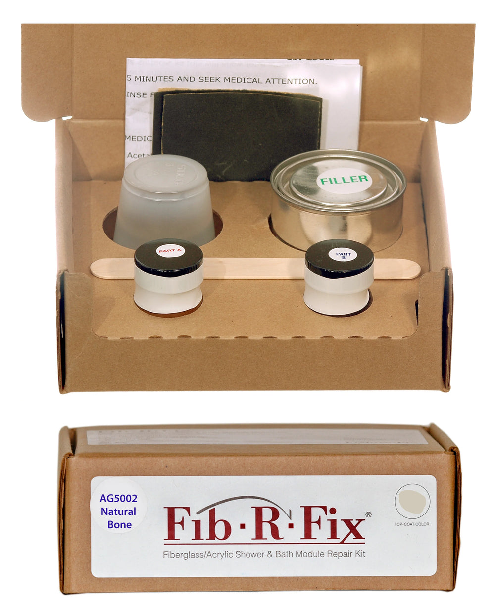 Fiberglass/Acrylic Shower & Bath Module Repair Kit

Repair chips, small cracks and holes in fiberglass and acrylic bathroom fixtures.
Specific color matches to bathroom fixture manufacture’s specifications.
