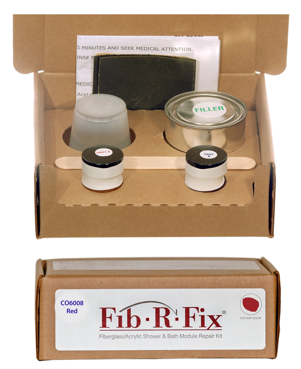 Fiberglass/Acrylic Shower & Bath Module Repair Kit

Repair chips, small cracks and holes in fiberglass and acrylic bathroom fixtures.
Specific color matches to bathroom fixture manufacture’s specifications.
