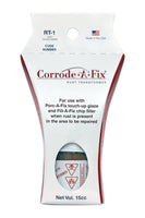 
                Corrode-A-Fix® Rust Transformer completely neutralizes annoying, persistent rust on steel and cast-iron by converting it to a protective black layer 30 minutes after application.
              