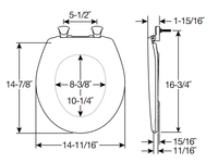 
                Briggs Round Front Toilet Seat - BAYBERRY
              