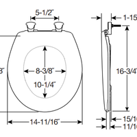 Briggs Round Front Toilet Seat - BAYBERRY