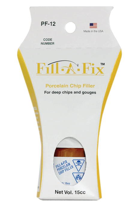 Fill-A-Fix® is recommended to fill large cracks, chips and dents in porcelain fixtures when the damage is too deep for Porc-A-Fix alone.