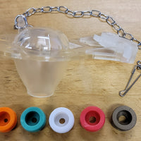 Replacement 2" Clear Flappers With Baffles & Clamps