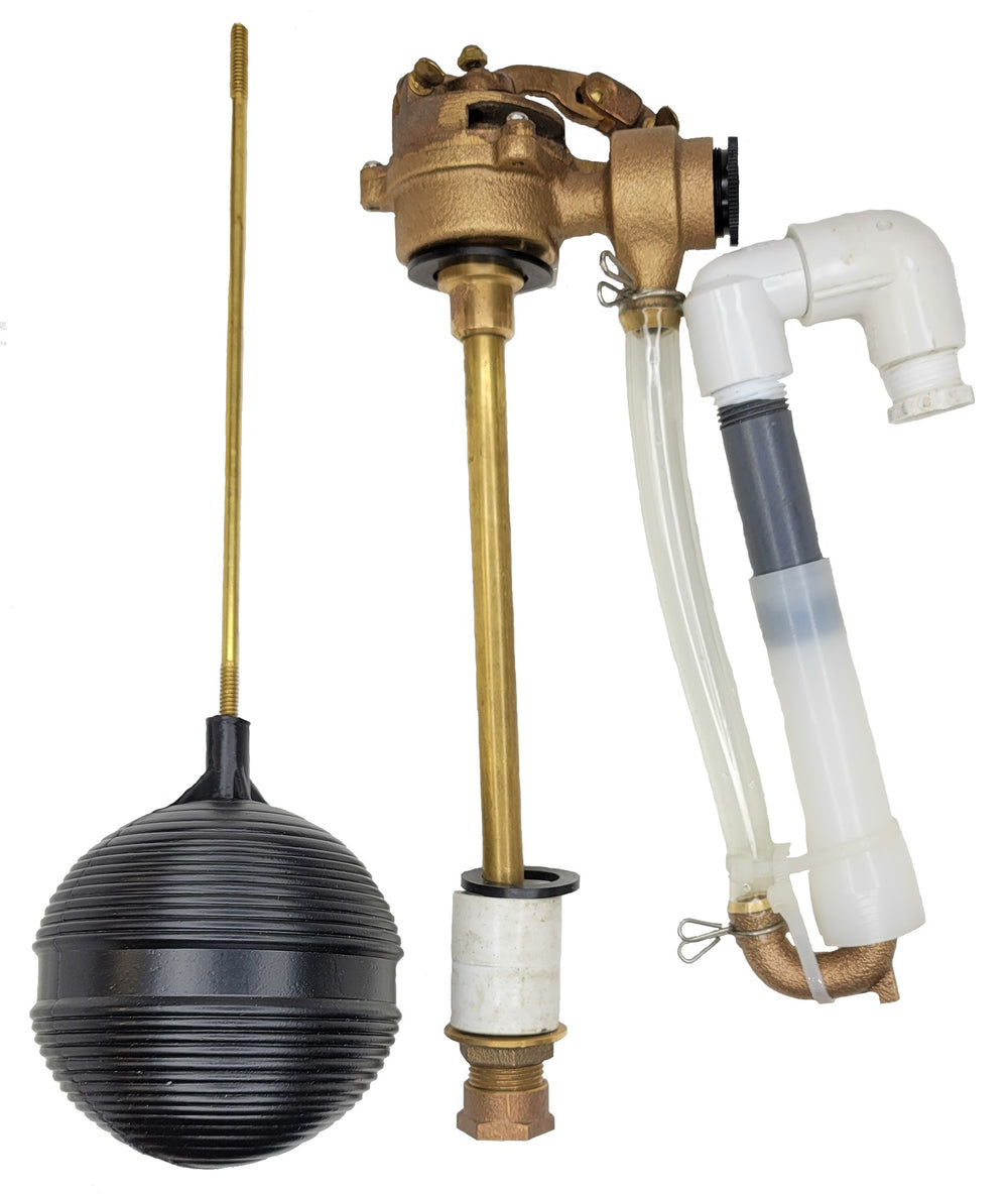Universal Rundle One Piece Toilet Ballcock Replacement Kit With Diverter